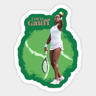 Coco Gauff cartoon Sticker